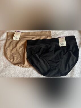 Warners Brief panties~2 pair high waist front smoothing size 2XL